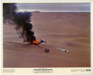 Sands Of The Kalahari 1965 Mini Color Lobby Card Plane Crash In Desert