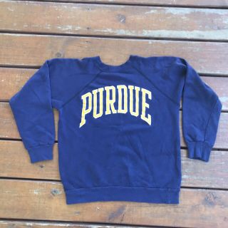Vtg 80’s Champion Purdue Sweatshirt Size M Usa Made