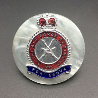 Royal Air Force Regiment (raf) Vintage Sweetheart Enamel & Mop Pearl Pin Badge