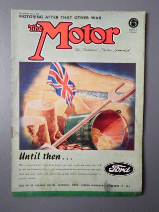 R&l Ww2 Vintage Mag: The Motor 1941 July 16,  Morris Ten 10/sport News/artist