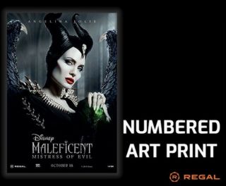 Rare Disney Maleficent 13” X 19” Art Print Poster - Numbered 239 Of 500.