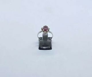 Vintage Silver Ring With Amethyst Stone Size N
