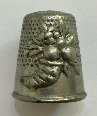 Collectable Vintage Pewter Thimble Bee Flower Mark Pewter Craftsmen Association
