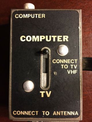 Vintage Computer / Game To Tv Antenna Vhf Switch Adapter Connection Complete