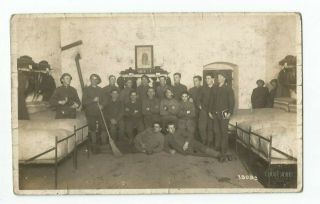 Vintage World War I Real Photo Postcard Czech Legion Others Barracks Army Rppc