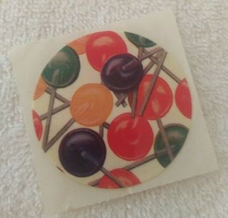Vintage 80s Sticker Lisa Frank Colorful Lollipops Candy Glossy