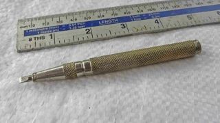 Rare Vintage Joseph Lucas Plated Brass " Propelling " Pocket Screwdriver Old Tool