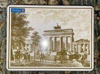 Vintage H Bahlsens Biscuit Or Cookie Tin Hinged Berlin Brandenburg Gate