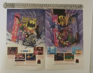 The Adventures Of Batman And Robin Video Game Rare Print Advertisement