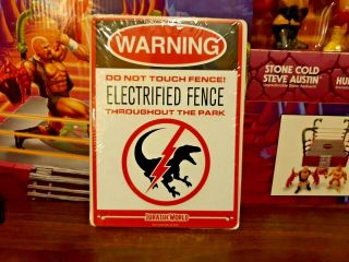 Jurassic World Loot Crate Electrified Fence Sign