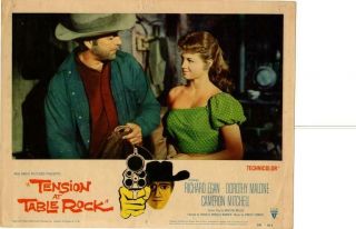 Tension At Table Rock 1956 Release Lobby Card Western Dorothy Malone