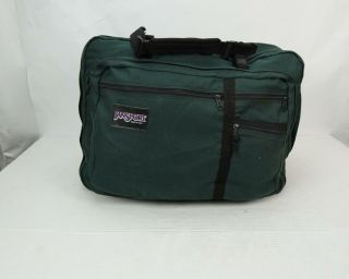 Vintage Jansport Carry On Luggage Garment Bag Green Made In Usa