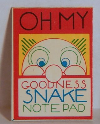 Vintage 1970 Cracker Jack " Oh My Goodness Snake " Note Pad