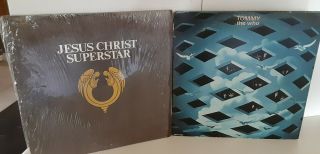 Vintage Vinyl Jesus Christ Superstar 2 Lp Set - Tommy The Who 2 Lp Set