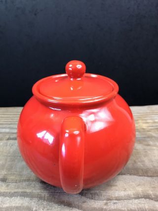 Vintage Arthur Wood Cherry Red Ceramic Tea Pot