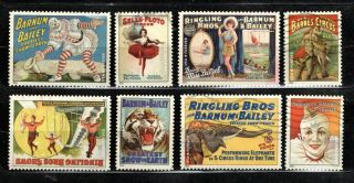 2014 4898 - 4905 Forever.  49c Vintage Circus Posters 8 Canceled Off Piece