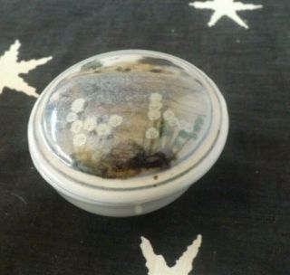 Vintage Highland Stoneware Scotland Landscape Small Trinket Pot