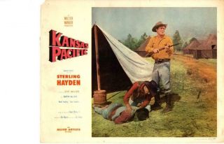 Kansas Pacific 1953 Release Lobby Card Western Sterling Hayden,