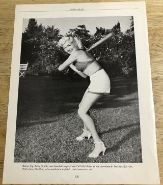 Betty Grable / Gloria Shea - 2 - Sided Book Page Clipping