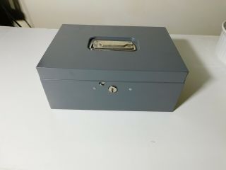Vintage Steelmaster 7 Comparment Tray Cash Box 10 " X 7 " X 4 1/2 " No Key
