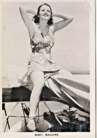 Mary Maguire - Carreras Hollywood Film Starlet Pin - Up/cheesecake 1937 Cig Card