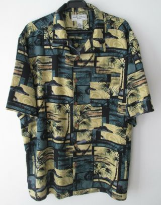 Vintage Paradise By Cezani Pure Silk Tropical Hawaiian Shirt 49 " - 122.  5cm L 1582h