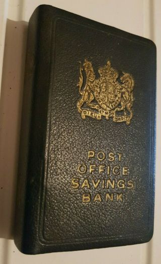 Vintage Metal Post Office Savings Bank Money Box In Shape Of A Book
