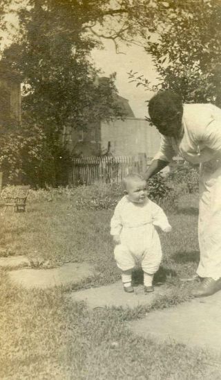 Nx19 Vtg Photo Black Nanny Nurse With Baby,  Black Americana C Early 1900 