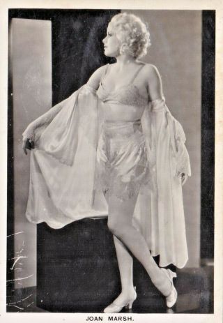 Joan Marsh - Carreras Hollywood Film Starlet Pin - Up/cheesecake 1937 Cig Card