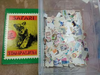 Vintage Safari Stanley Gibbons Stamp Album 1973 With Vintage Stamps Bb133 Er