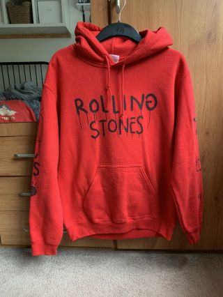 Rolling Stones Vintage Lazy Red Hoodie Jumper Oaf No Filter