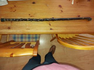Vintage Blackthorn (?) Rootball Handle Walking Stick (shillelagh/knobkerrie Type)