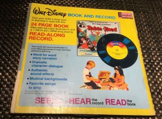 Vintage Walt Disney 1977 The Rescuers Read Along Book And Record 24 Pages 2