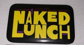 Naked Lunch Rare 1992 Vhs Movie Promo Button Pin Peter Weller,  David Cronenberg
