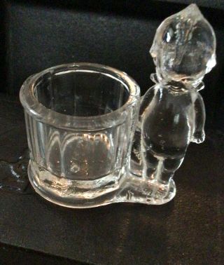 Vintage Clear Glass Kewpie Candy Container George Borgefeldt Co.  Serial 2862 2