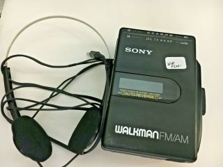 Vtg Sony Walkman Wm - F2061 Cassette Player Am/fm Radio (only Radio)