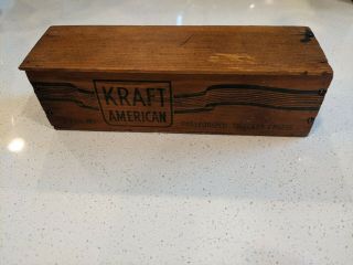 Vintage Wooden 2 Lb Kraft American Cheese Box