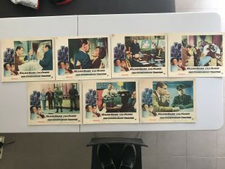7 Lobby Cards 11x14: The Counterfeit Traitor (1962) William Holden