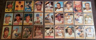 27 Vintage 60s Chicago Cubs Cards Ronsanto Kenholtzman 1961 1966 1955 Baumholtz