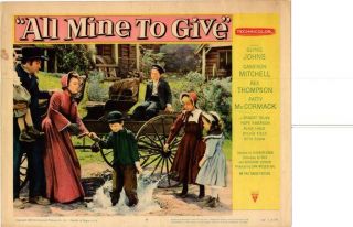 All Mine To Give 1957 Release Lobby Card Glynis Johns,