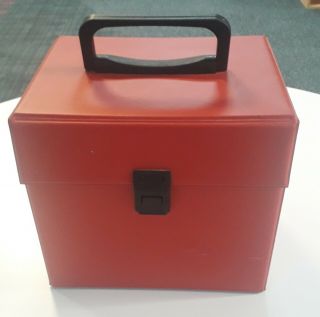 Vintage 7 Inch Vinyl Carry Case Records Red