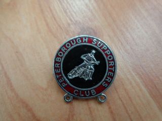 Vintage Peterborough Panthers Supporters Club Speedway Crest Enamel Pin Badge