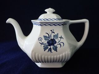 Vintage Wedgwood Adams Baltic | Small Teapot Tea Pot | Blue | Ironstone