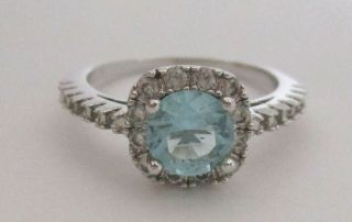 Vintage Sky - Blue/crystal Rhinestone Ring Size 5