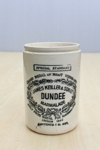 Vintage 1920s 1lb James Keiller & Sons Dundee Special Standard Marmalade Pot Jar