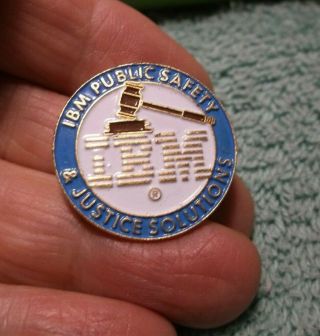 Vintage Ibm Public Safety & Justice Solutions Lapel Pin By Pin Source
