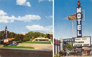 Las Vegas Nevada Monte Carlo Motel Vintage Postcard Aa41522