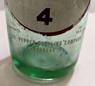 Rare Lynchburg Va Dr Pepper Slant Logo Bottle Virginia Vintage