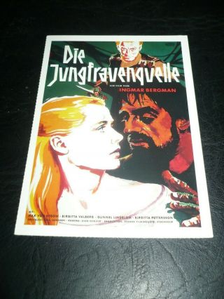 Virgin Spring,  Film Card [ingmar Bergman,  Max Von Sydow,  Birgitta Valberg]