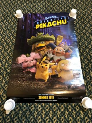 Target Pokemon Detective Pikachu Summer 2019 Promo Movie Double Sided Poster
